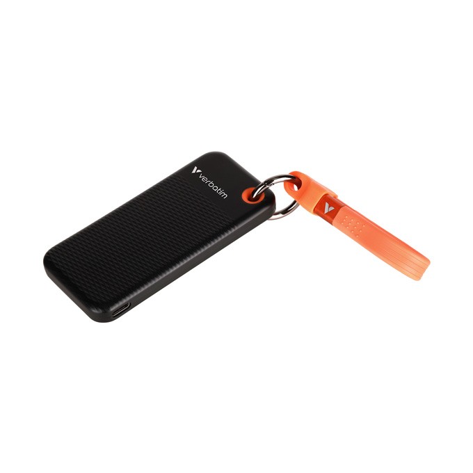 SSD Zewnętrzny Verbatim Pocket SSD Black/Orange, 32197, 2000GB, czarny, M.2, zawiera kabel USB C, 1000 MB/s-R, USB-C, 