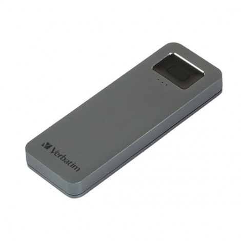 SSD Zewnętrzny Verbatim Executive Fingerprint Secure, 53657, 1000GB, szary, szyfrowanie 256-bit AES, 2.5", USB-C, RODO