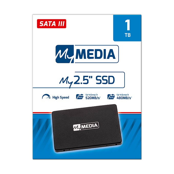 SSD Wewnętrzny MyMedia 69281, 512GB, czarny, 2.5", 520 MB/s-R, SATA III, 480 MB/s-W