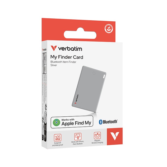 Lokalizator Bluetooth My Finder Card srebrny, 32139, Verbatim