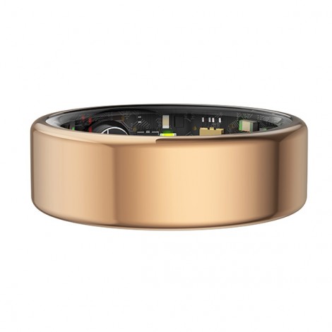 Smart RING złoty, tętno, saturacja, monitor snu, aktywność, roz 8, Powerton