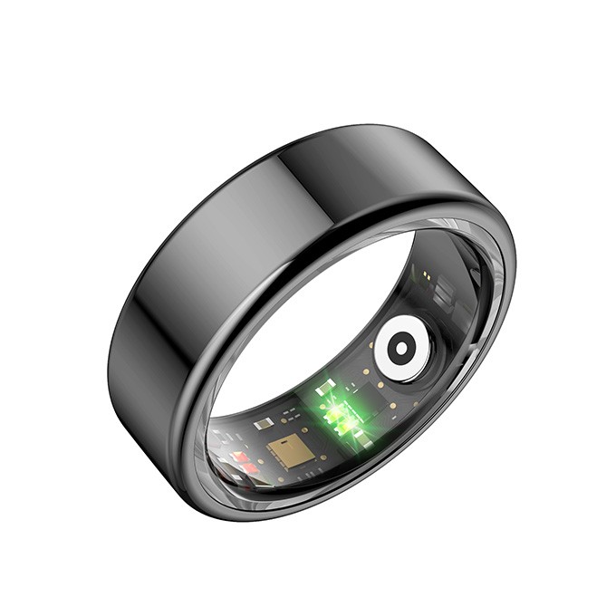 Smart RING czarny, tętno, saturacja, monitor snu, aktywność, roz 9, Powerton