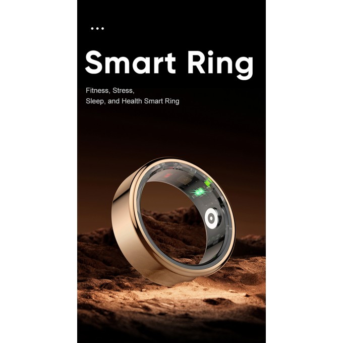 Smart RING czarny, tętno, saturacja, monitor snu, aktywność, roz 9, Powerton