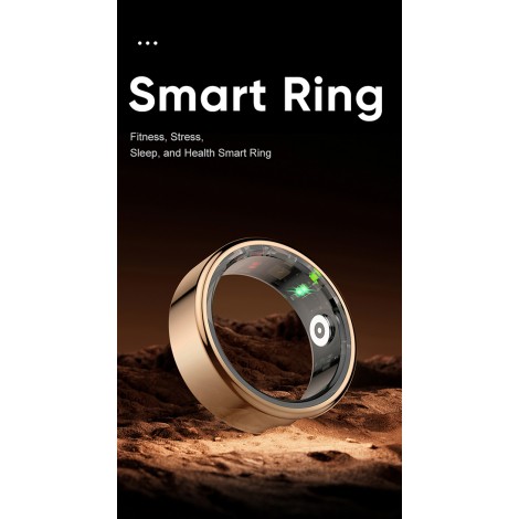 Smart RING czarny, tętno, saturacja, monitor snu, aktywność, roz 9, Powerton