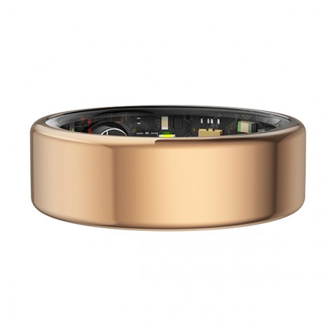 Smart RING złoty, tętno, saturacja, monitor snu, aktywność, roz 9, Powerton