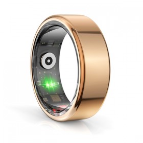 Smart RING złoty, tętno, saturacja, monitor snu, aktywność, roz 10, Powerton