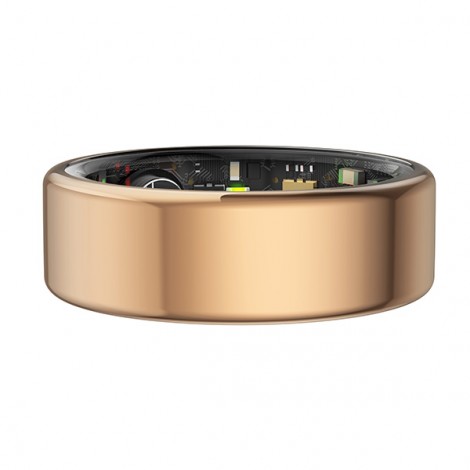 Smart RING złoty, tętno, saturacja, monitor snu, aktywność, roz 10, Powerton