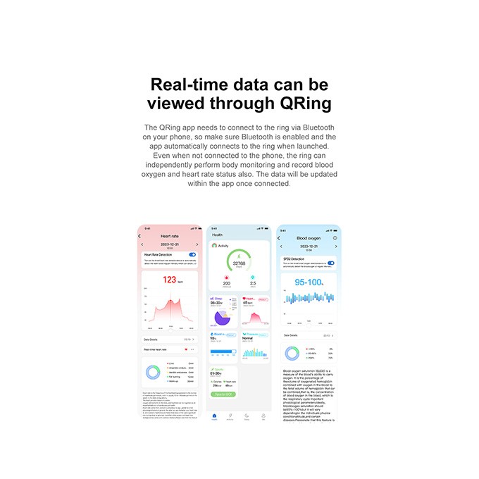 Smart RING czarny, tętno, saturacja, monitor snu, aktywność, roz 11, Powerton