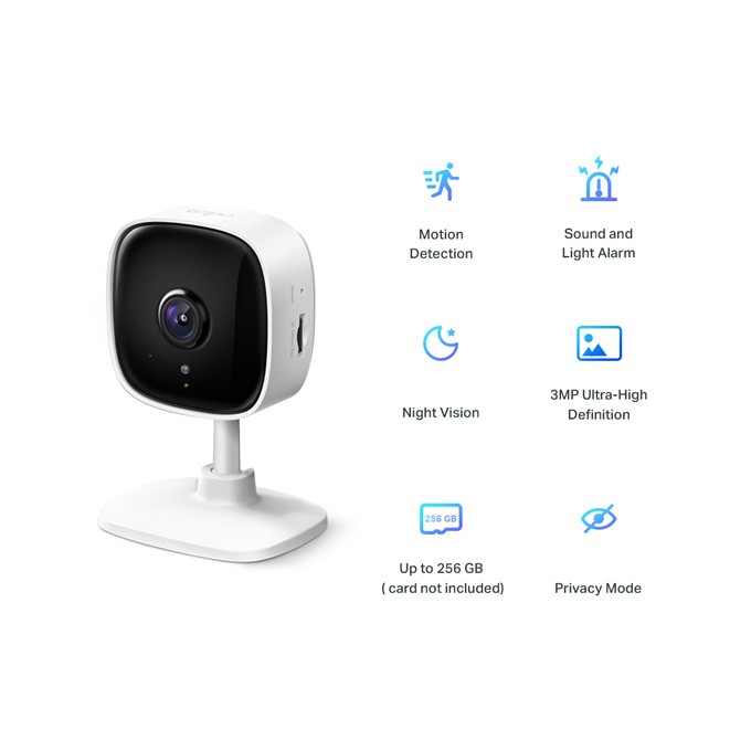 TP-link IP kamera Tapo C110, Full HD, Wifi 2.4 GHz, biała, 3MP, tryb nocny, alarm, detekcja ruchu