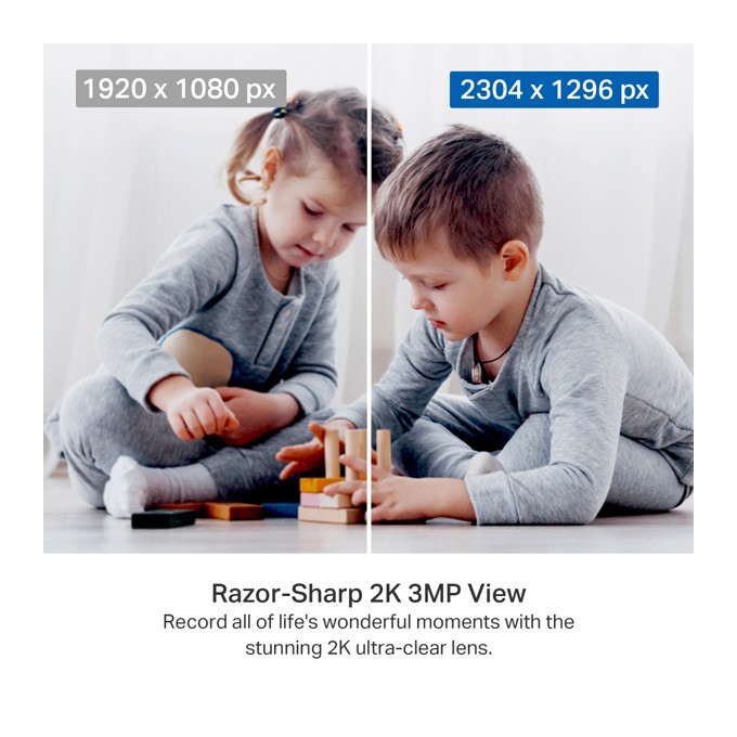 TP-link IP kamera Tapo C211, Full HD, Wifi 2.4 GHz, czarna, 360 st, tryb nocny, alarm, detekcja ruchu