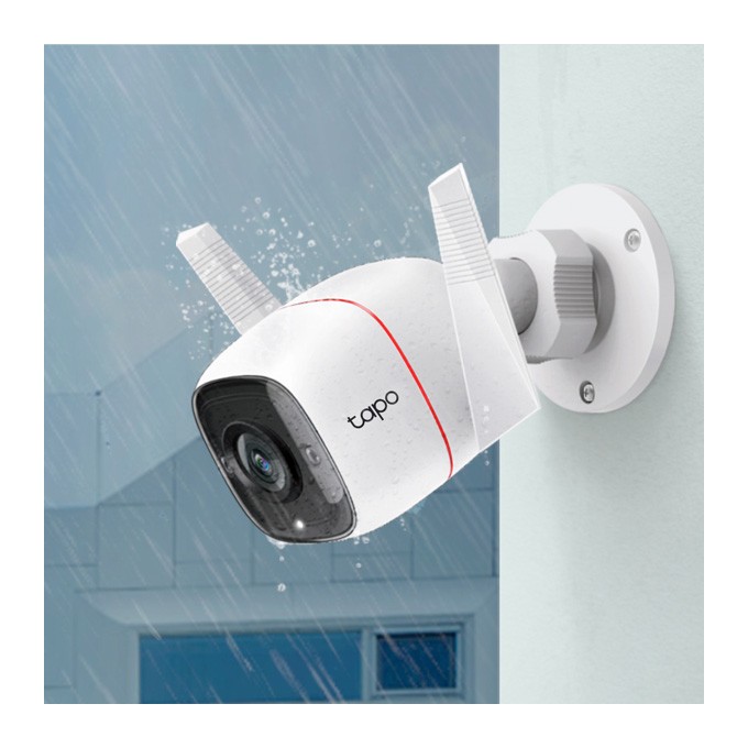 TP-link IP kamera Wi-Fi do monitoringu zewnętrznego Tapo C310, Full HD, Wifi 2.4 GHz, biała, 3MP, tryb nocny, alarm, 