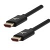 Video Kabel HDMI M - HDMI M, HDMI 2.1 - Ultra High Speed, 1m, pozłacane złącza, aluminiowa obudowa,, czarny, Logo 