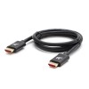 Video Kabel HDMI M - HDMI M, HDMI 2.1 - Ultra High Speed, 1m, pozłacane złącza, aluminiowa obudowa,, czarny, Logo 