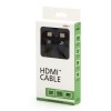 Video Kabel HDMI M - HDMI M, HDMI 2.1 - Ultra High Speed, 1m, pozłacane złącza, aluminiowa obudowa,, czarny, Logo 