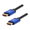Video Kabel HDMI M - HDMI M, HDMI 2.1 - Ultra High Speed, 2m, pozłacane złącza, aluminiowa obudowa,, niebieski, Logo 