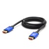 Video Kabel HDMI M - HDMI M, HDMI 2.1 - Ultra High Speed, 2m, pozłacane złącza, aluminiowa obudowa,, niebieski, Logo 