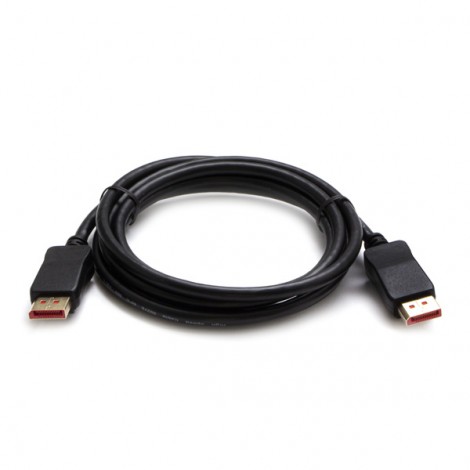 Video Kabel DisplayPort M - DisplayPort M, DP v 1.4, 2m, pozłacane złącza, czarny, 8K@60Hz, 32,4Gb/s