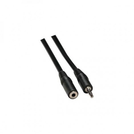 Przedłużacz do kabli audio Jack (3,5mm) M - Jack (3,5mm) F, 1.5m, czarna, Logo blistr