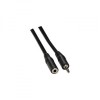 Przedłużacz do kabli audio Jack (3,5mm) M - Jack (3,5mm) F, 1.5m, czarna, Logo blistr