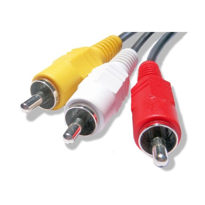 Video Kabel 3x CINCH M - 3x CINCH M, 2m, czarna