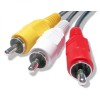 Video Kabel 3x CINCH M - 3x CINCH M, 2m, czarna