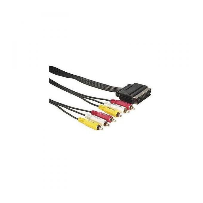 Video Kabel SCART M - 6x CINCH M, 5m, czarny, EOL