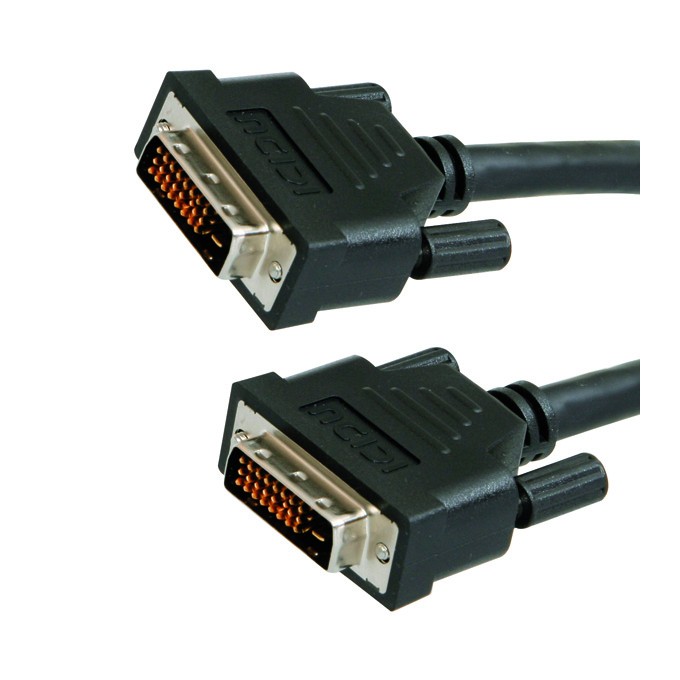 Video Kabel DVI (24+1) M - DVI (24+1) M, Dual link, 3m, chroniony, czarny, Logo blistr