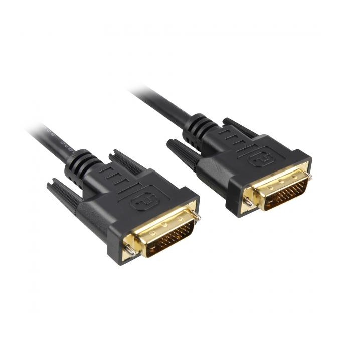 Video Kabel DVI (24+1) M - DVI (24+1) M, Dual link, 10m, pozłacane końcówki, ekranowany, czarna, EOL
