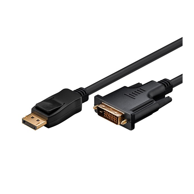 Video Kabel DisplayPort M - DVI (24+1) M, 2m, pozłacane złącza, czarny