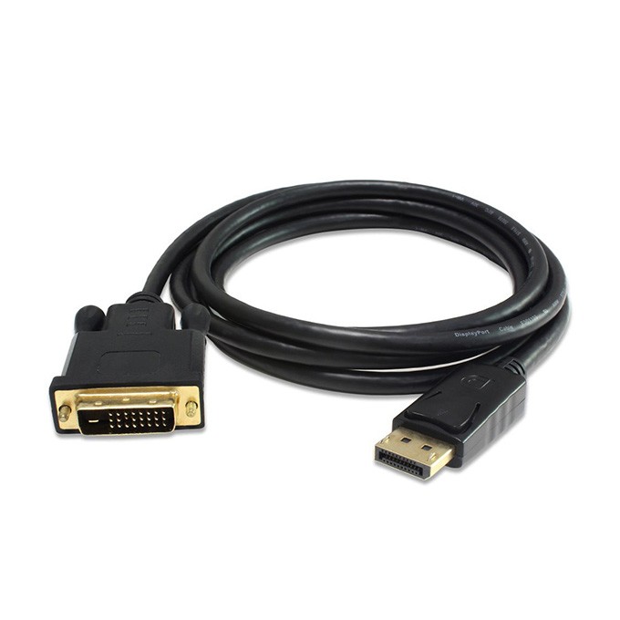 Video Kabel DisplayPort M - DVI (24+1) M, 2m, pozłacane złącza, czarny