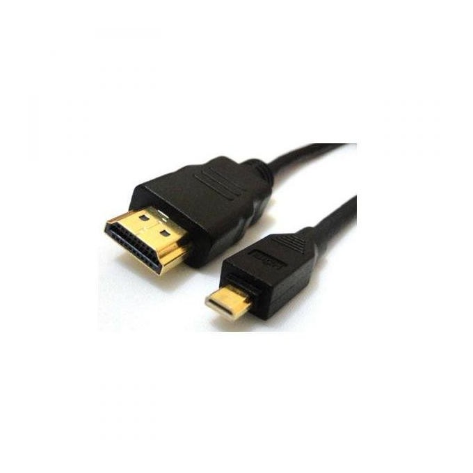 Video Kabel micro HDMI (M) - HDMI M, HDMI 2.0 - Premium High Speed, 2m, pozłacane złącza, czarny