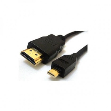 Video Kabel micro HDMI (M) - HDMI M, HDMI 2.0 - Premium High Speed, 2m, pozłacane złącza, czarny