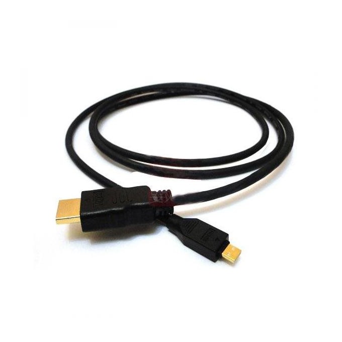 Video Kabel micro HDMI (M) - HDMI M, HDMI 2.0 - Premium High Speed, 2m, pozłacane złącza, czarny