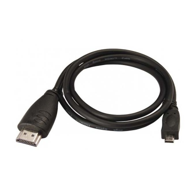 Video Kabel micro HDMI (M) - HDMI M, HDMI 1.4 - High Speed with Ethernet, 2m, czarny