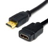 Przedłużacz do kabli video HDMI M - HDMI F, HDMI 1.4 - High Speed with Ethernet, 5m, pozłacane złącza, czarny, EOL