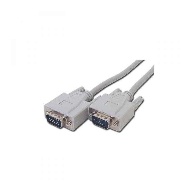 Video Kabel VGA (D-Sub) (M) - VGA (D-Sub) (M), 2m, szary