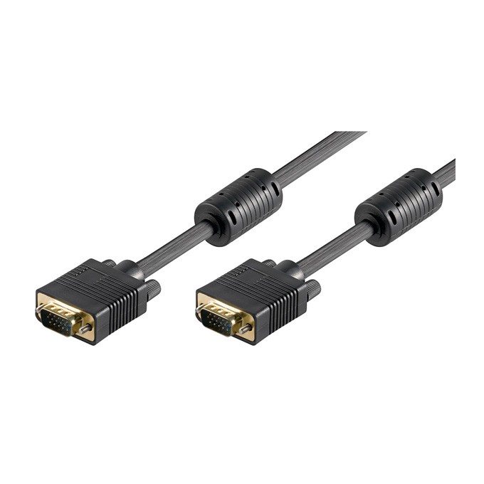 Video Kabel SVGA (D-sub) M - SVGA (D-sub) M, 3m, pozłacane konektory, czarny, Logo blistr