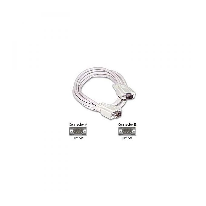 Video Kabel VGA (D-Sub) (M) - VGA (D-Sub) (M), 3m, szary, Logo