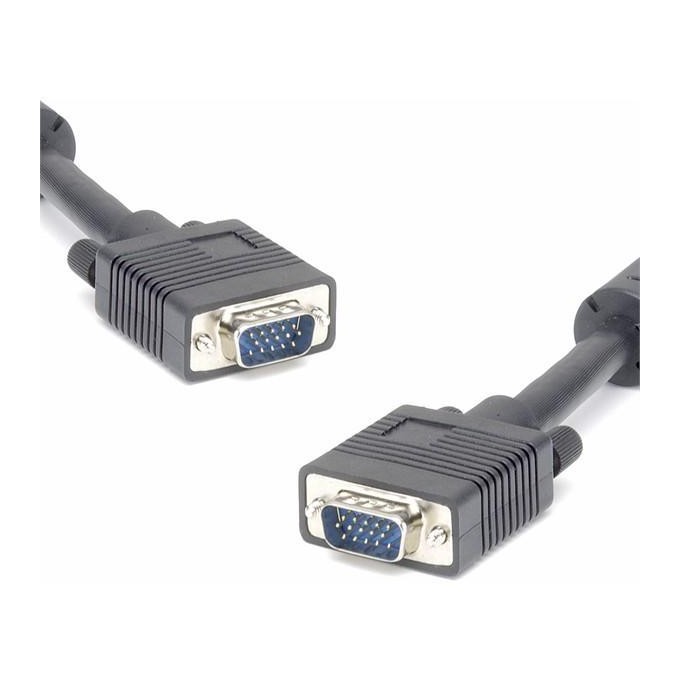 Video Kabel SVGA (D-sub) M - SVGA (D-sub) M, 5m, chroniony, czarna, Logo blistr