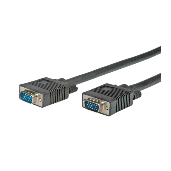 Video Kabel SVGA (D-sub) M - SVGA (D-sub) M, 15m, pozłacane końcówki, ekranowany, czarna, EOL