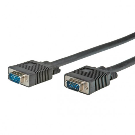 Video Kabel SVGA (D-sub) M - SVGA (D-sub) M, 15m, pozłacane końcówki, ekranowany, czarna, EOL