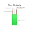 Avacom USB kabel (2.0), USB A M - microUSB (M), 0.4m, zielony, blistr