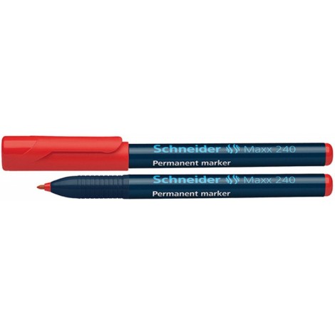 Marker permanentny SCHNEIDER Maxx 240, 1-2mm, czerwony