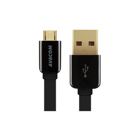 Avacom USB kabel (2.0), USB A M - microUSB (M), 0.4m, czarny