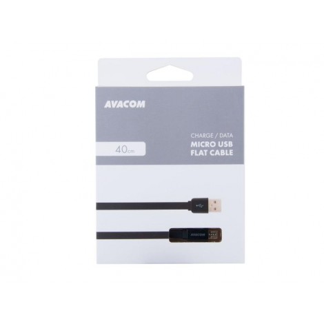Avacom USB kabel (2.0), USB A M - microUSB (M), 0.4m, czarny