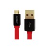 Avacom USB kabel (2.0), USB A M - microUSB (M), 0.4m, czerwony