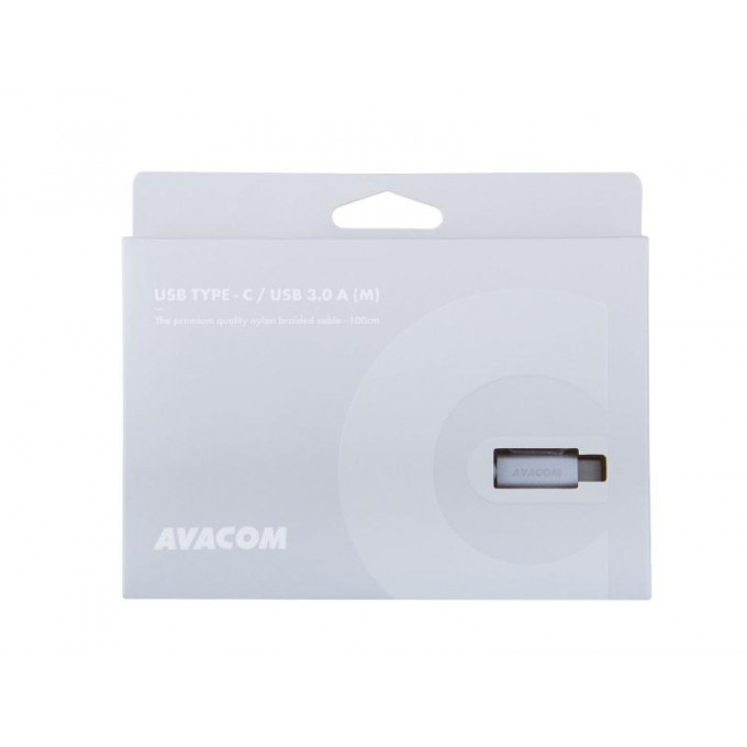 Avacom USB kabel (3.0), USB A M - USB C (M), 1m, srebrny, blistr