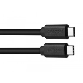 Avacom USB kabel (3.1), USB C (M) - USB C (M), 1m, czarny, blistr, max. 5Gbps