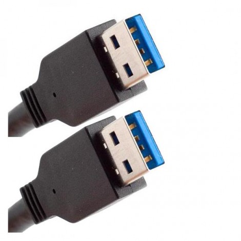 USB kabel (3.0), USB A M - USB A M, 1.8m, czarny/biały, EOL