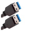 USB kabel (3.0), USB A M - USB A M, 1.8m, czarny/biały, EOL